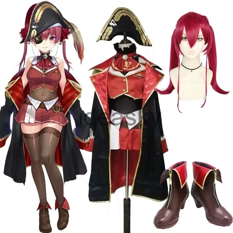 Аниме VTuber Hololive Houshou, морская Женская одежда, милый костюм, косплей, костюм, парик, обувь, ботинки, шляпа, женский наряд на Хэллоуин
Аниме VTuber Hololive Houshou, морская Женская одежда, милый костюм, косплей, костюм, парик, обувь, ботинки, шляпа, женский наряд на Хэллоуин