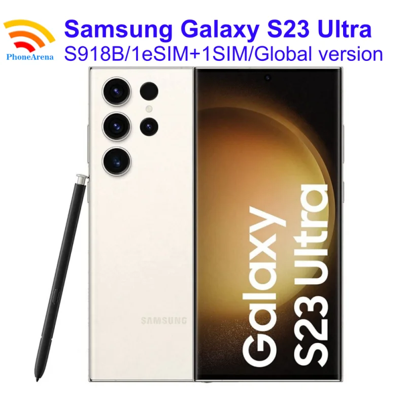 

Samsung Galaxy S23 Ultra 5G S918B S918B/DS 6.8" 8/12GB RAM 256/512GB ROM Snapdragon NFC Octa Core Original Unlocked Cell Phone