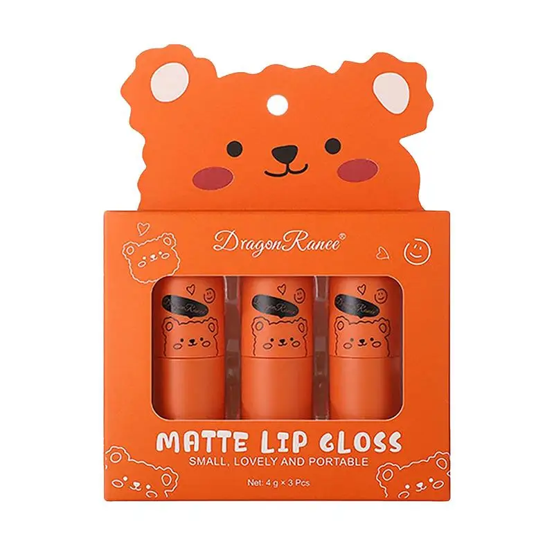 3Pcs Matte Lip Glaze Set Cute Bear Lipsticks Non-stick Cup Lipsticks Lip Care Product Perfect Moisturizing Effect Long-lasting
3Pcs Matte Lip Glaze Set Cute Bear Lipsticks Non-stick Cup Lipsticks Lip Care Product Perfect Moisturizing Effect Long-lasting