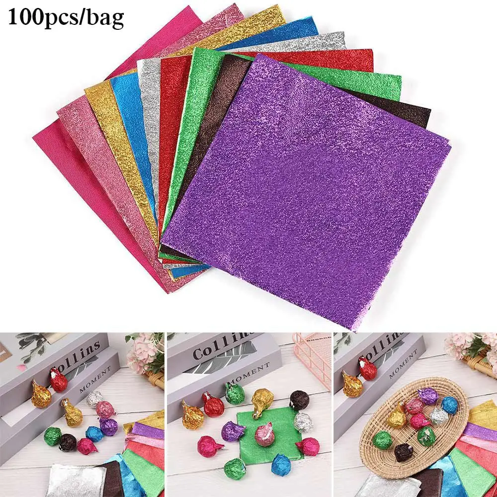 100 pcs Golden Color aluminum foil Candy Chocolate biscuits tin wrapping paper DIY Metal embossing gift craft paper packaging
100 pcs Golden Color aluminum foil Candy Chocolate biscuits tin wrapping paper DIY Metal embossing gift craft paper packaging