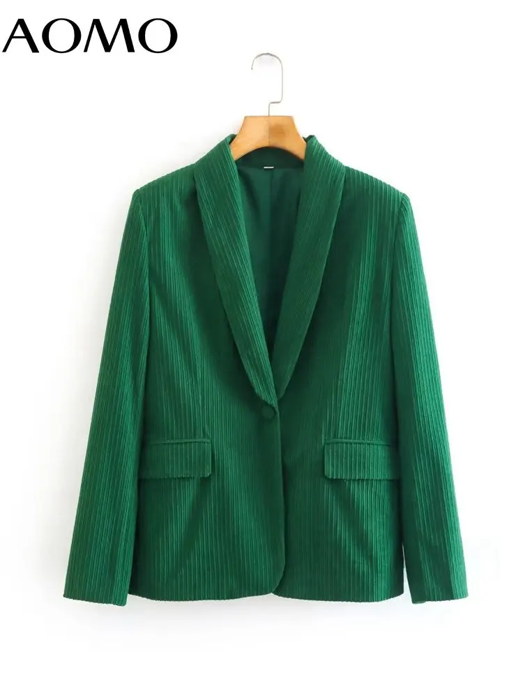 AOMO Women 2022 Fashion Green Corduroy Blazer Coat Vintage Long Sleeve Female Outerwear 8Y26A
AOMO Women 2022 Fashion Green Corduroy Blazer Coat Vintage Long Sleeve Female Outerwear 8Y26A