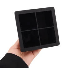 1PC 10*10*5cm Giant Silicone Ice Cube Square Jumbo King Size Big Black Mould Large Mold Tray