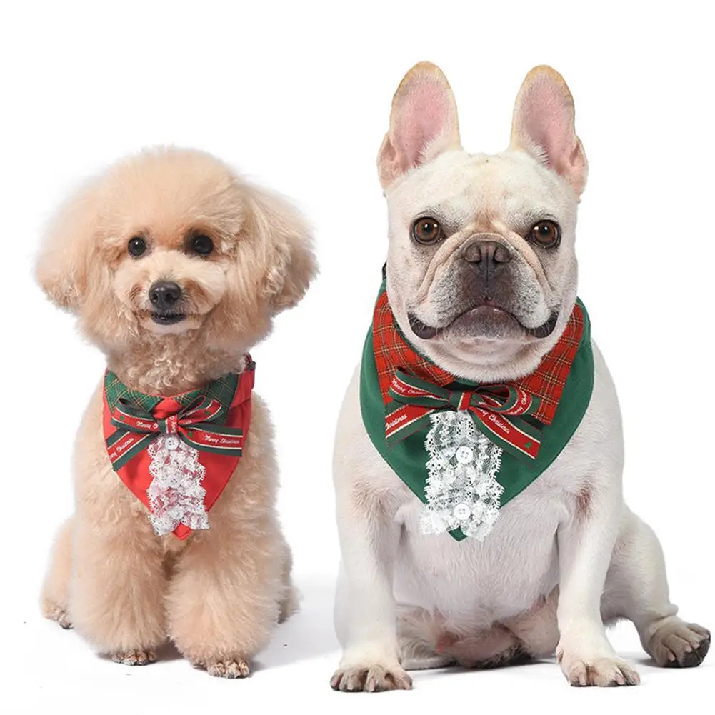 2022 New Pet Dog Christmas Triangle Scarf 2 Colors Lace Bow Design Saliva Towel Pet Costume Accessories Pet Supplies
2022 New Pet Dog Christmas Triangle Scarf 2 Colors Lace Bow Design Saliva Towel Pet Costume Accessories Pet Supplies