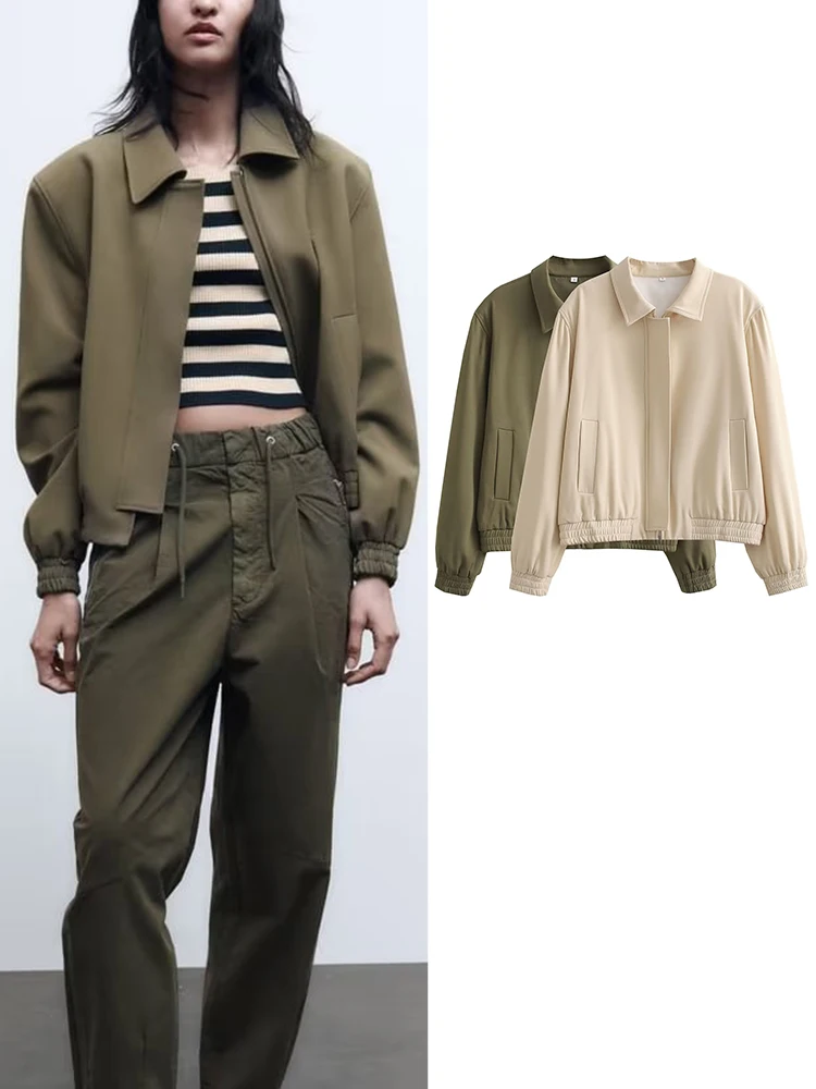 New 2023 Women Spring Solid Jacket Fashion Long Sleeve Lapel Coat Zipper Pocket Casual Female Outerwear
New 2023 Women Spring Solid Jacket Fashion Long Sleeve Lapel Coat Zipper Pocket Casual Female Outerwear