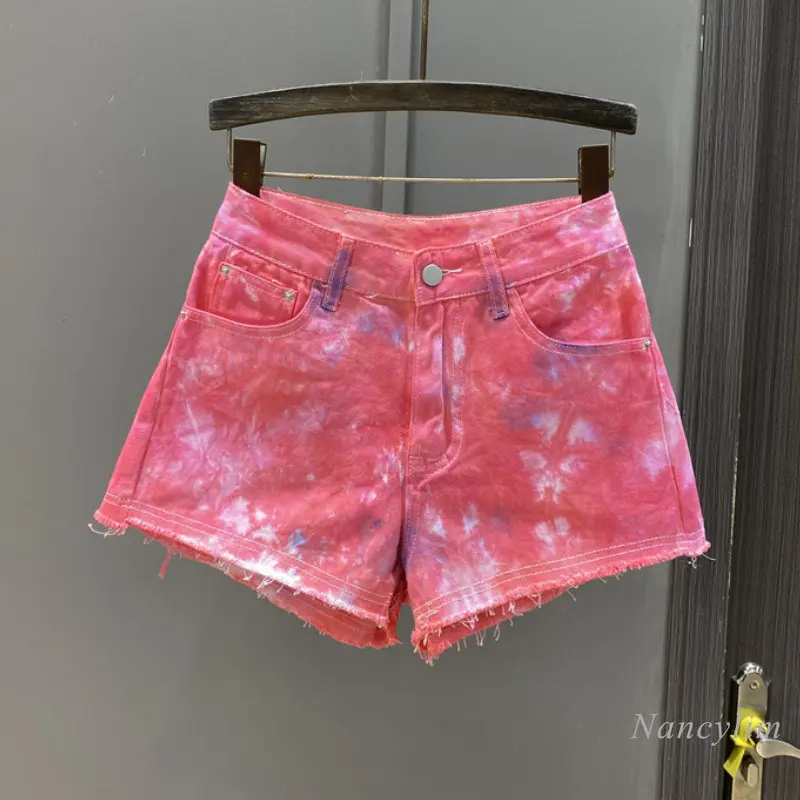 Pink Tie-Dyed High Waist Denim Shorts Women's Summer Hot Girl Slimming A- Line Wide-Leg Hot Pants Shorts 2023
Pink Tie-Dyed High Waist Denim Shorts Women's Summer Hot Girl Slimming A- Line Wide-Leg Hot Pants Shorts 2023