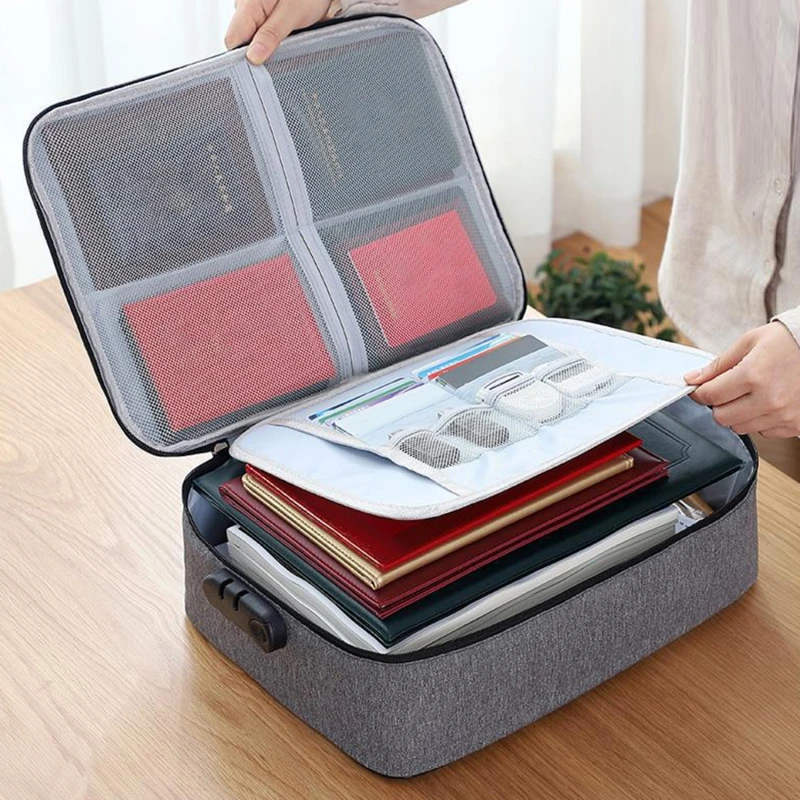 Fireproof Waterproof Document Bag Safety Organizer Zipper Money Pouch Multi-Layer Card Case Travel File Bag Papers Storage Boxes
Fireproof Waterproof Document Bag Safety Organizer Zipper Money Pouch Multi-Layer Card Case Travel File Bag Papers Storage Boxes