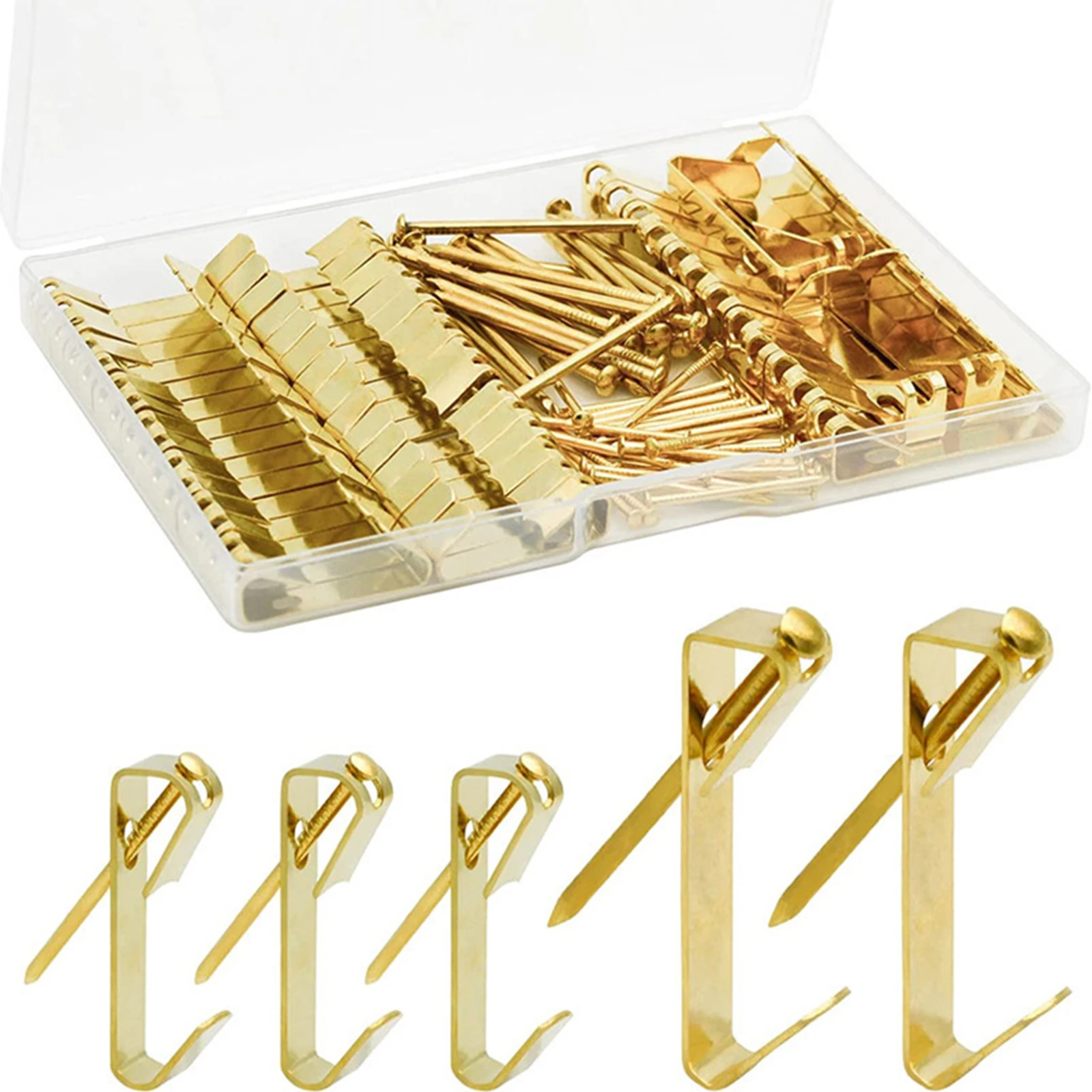 Complete Picture Hanging Solution 50 Picture Hangers + Nails Suitable for Drywall and Wood Sturdy and Easy to Use
Complete Picture Hanging Solution 50 Picture Hangers + Nails Suitable for Drywall and Wood Sturdy and Easy to Use