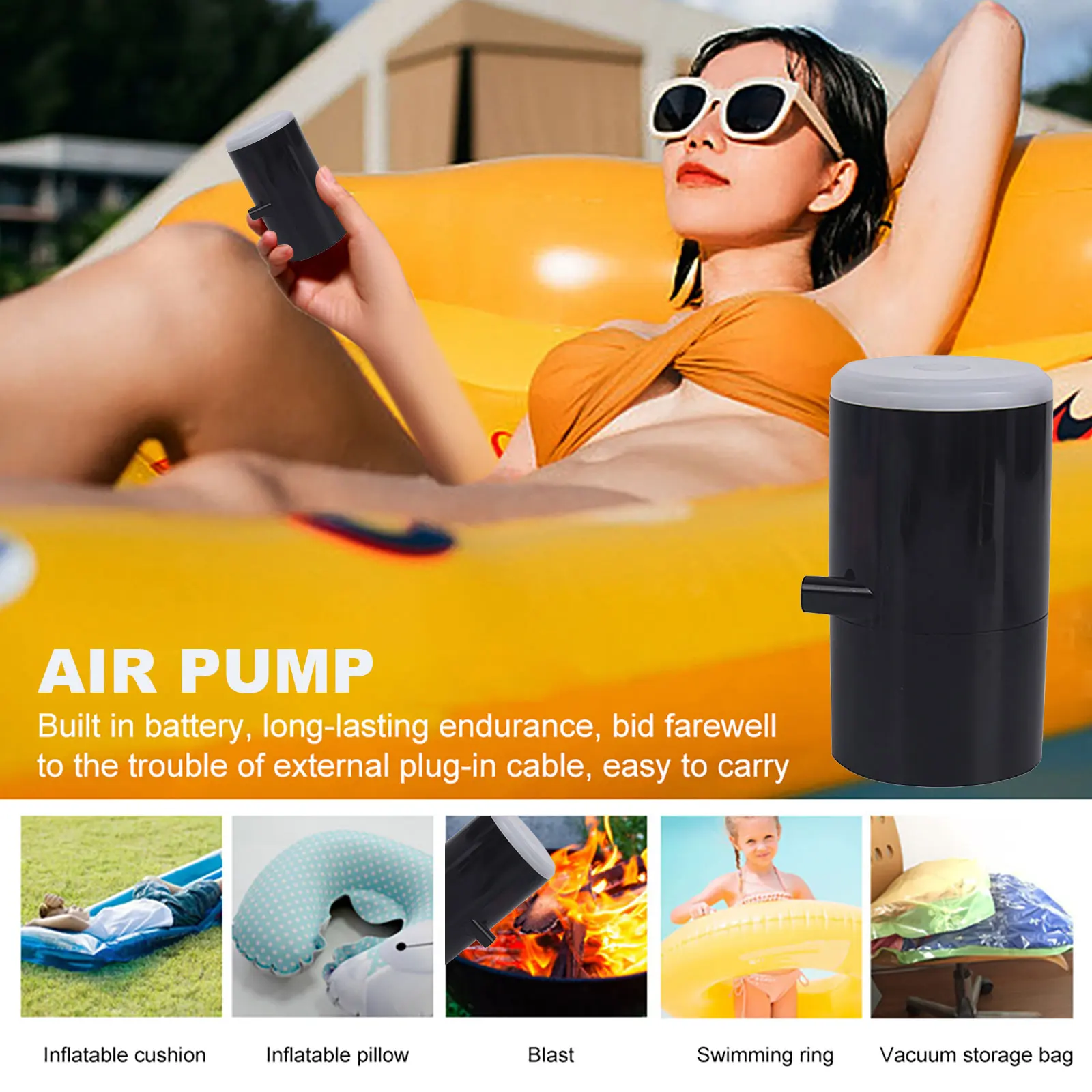 Portable Electric Mini Inflator Home USB Charging Air Pump Outdoor Inflatable Camping LampEfficient Balloon Blowing Tool Light
Portable Electric Mini Inflator Home USB Charging Air Pump Outdoor Inflatable Camping LampEfficient Balloon Blowing Tool Light