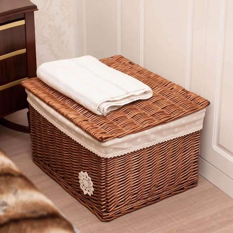 Rattan Storage Basket Retro Hand-Woven Wicker Storage Basket Multipurpose Container with Lid For Desktop Home Decoration
Rattan Storage Basket Retro Hand-Woven Wicker Storage Basket Multipurpose Container with Lid For Desktop Home Decoration