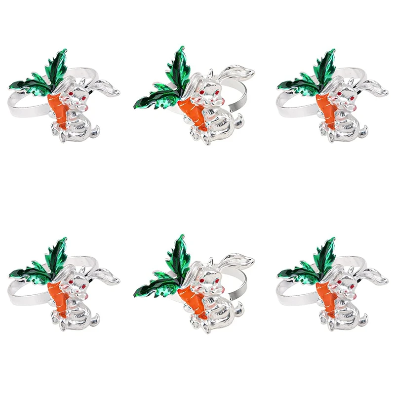 6 Pieces Easter Bunny Napkin Rings Silver Rabbit Napkin Buckle With Carrot Metal Napkin Ring Holders Kitchen Decor
6 Pieces Easter Bunny Napkin Rings Silver Rabbit Napkin Buckle With Carrot Metal Napkin Ring Holders Kitchen Decor