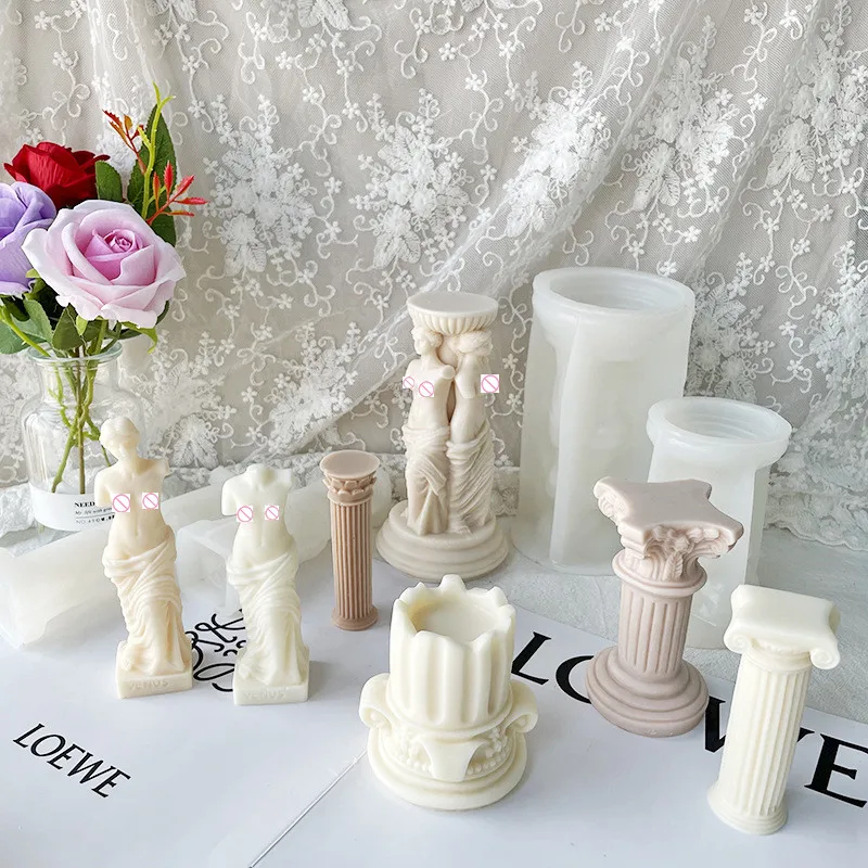 Vintage Roman Column Candle Mold DIY Portrait Scented Silicone Mold Venus Goddess Human Body Plaster Mold Candle Mold Making
Vintage Roman Column Candle Mold DIY Portrait Scented Silicone Mold Venus Goddess Human Body Plaster Mold Candle Mold Making