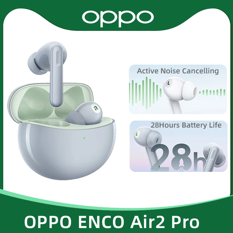 OPPO Enco Air 2 Pro TWS Earphone Bluetooth 5.2 Active Noise Cancelling Wireless Headphone 28H Battery Life Earbuds For Find X5
OPPO Enco Air 2 Pro TWS Earphone Bluetooth 5.2 Active Noise Cancelling Wireless Headphone 28H Battery Life Earbuds For Find X5
