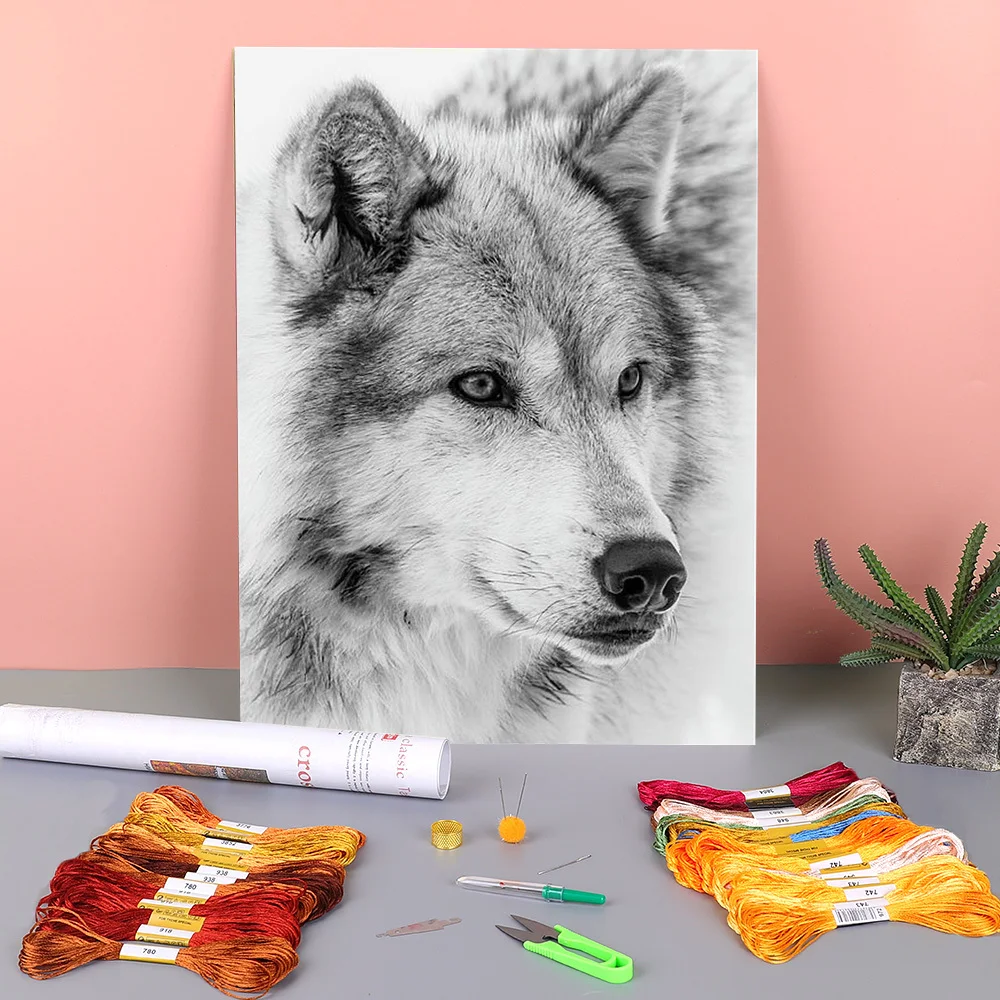Wolf Cartoon Animal Printed Canvas 11CT Cross-Stitch Kit Embroidery DMC Threads Painting Handiwork Hobby Handmade Counted
Wolf Cartoon Animal Printed Canvas 11CT Cross-Stitch Kit Embroidery DMC Threads Painting Handiwork Hobby Handmade Counted