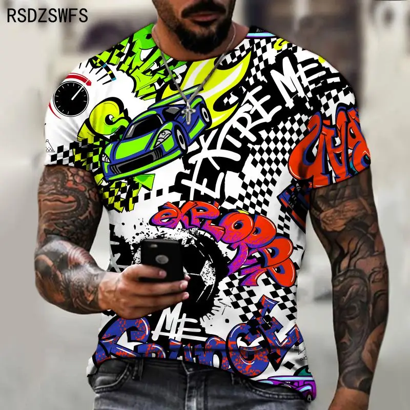 Popular 3D Printing Men's T-Shirt Funny Graffiti Pattern Summer Fashion O-Neck T-Shirt Streetwear Harajuku Male Oversized Tees
Popular 3D Printing Men's T-Shirt Funny Graffiti Pattern Summer Fashion O-Neck T-Shirt Streetwear Harajuku Male Oversized Tees