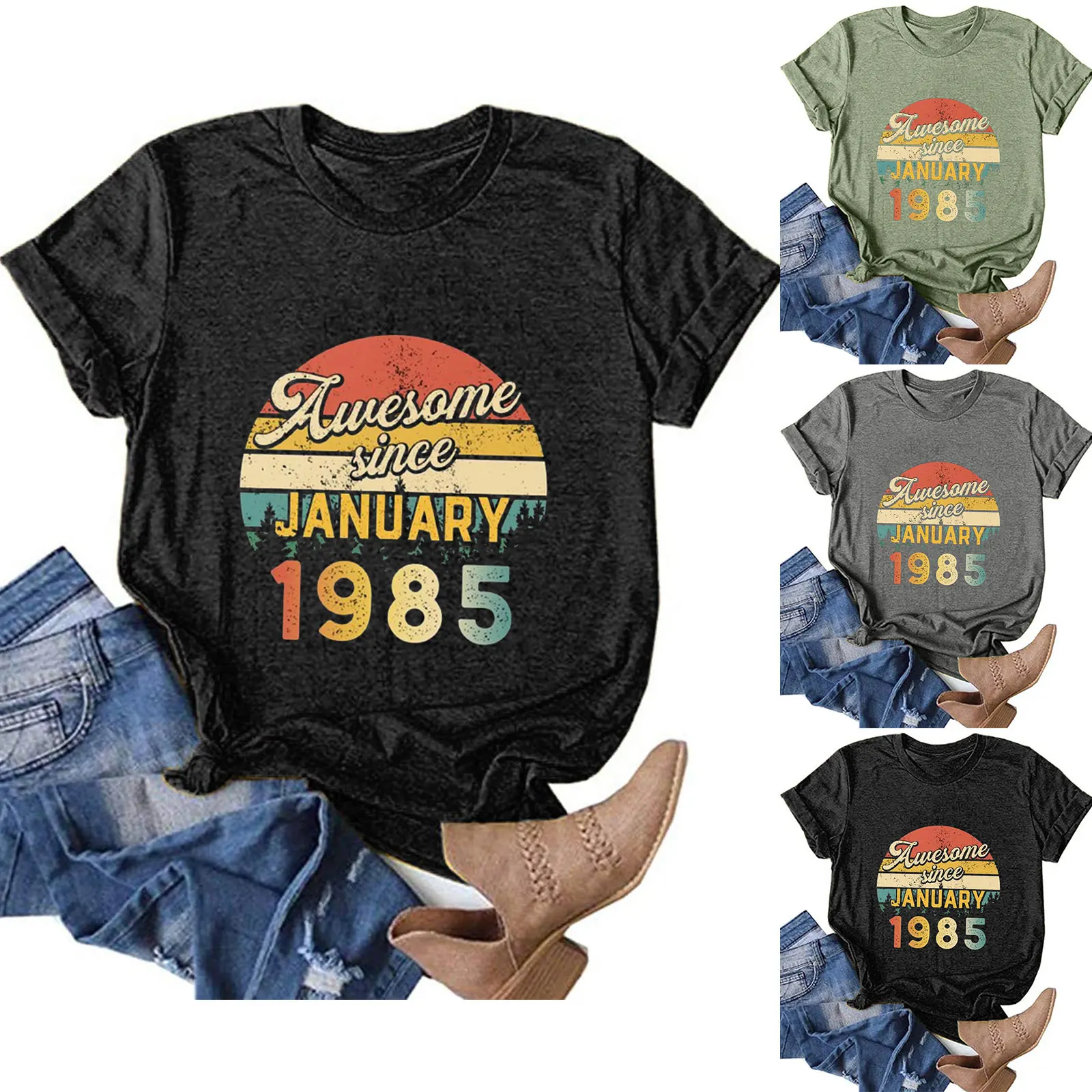 Women's Tops Casual Loose T Shirt Fashion Floral Print Short Sleeved T Womens Short Sleeve Tops Loose Fit under Shirts Women
Women's Tops Casual Loose T Shirt Fashion Floral Print Short Sleeved T Womens Short Sleeve Tops Loose Fit under Shirts Women