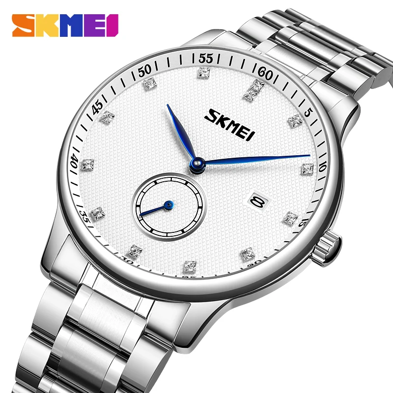 SKMEI Top Brand Luxury Stainless Steel Quartz Male Watches Clock 3Bar Waterproof Date Display Wristwatches For Men reloj hombre
SKMEI Top Brand Luxury Stainless Steel Quartz Male Watches Clock 3Bar Waterproof Date Display Wristwatches For Men reloj hombre