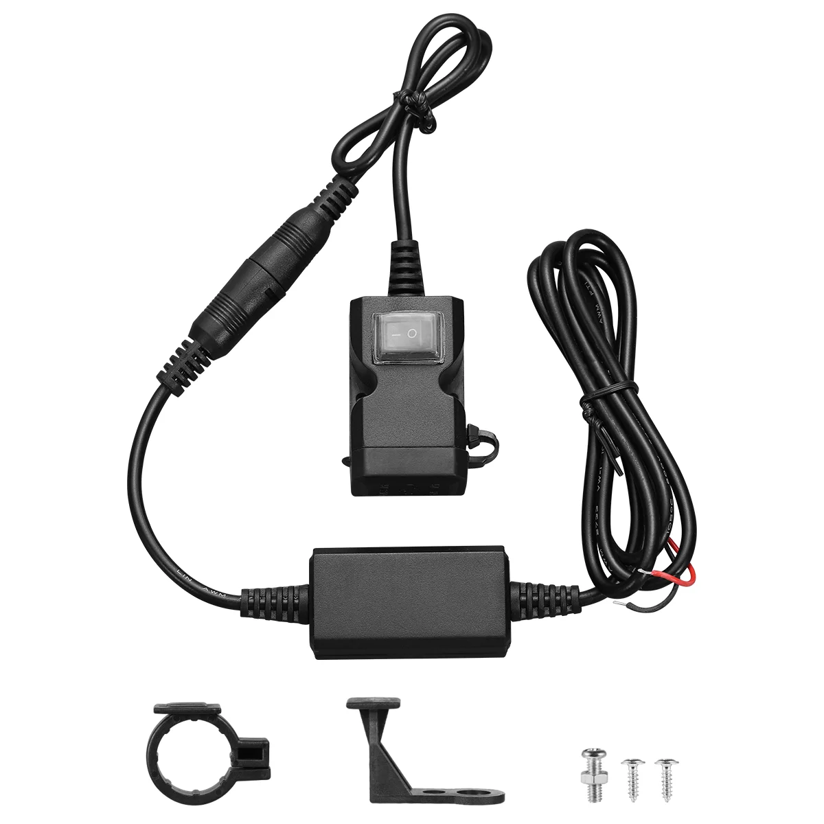 

1 Pc USB Motorcycle Waterproof Dual Ports 3.1A Fast Charging Power Adapter for Motorcycle Scooter Tricycle