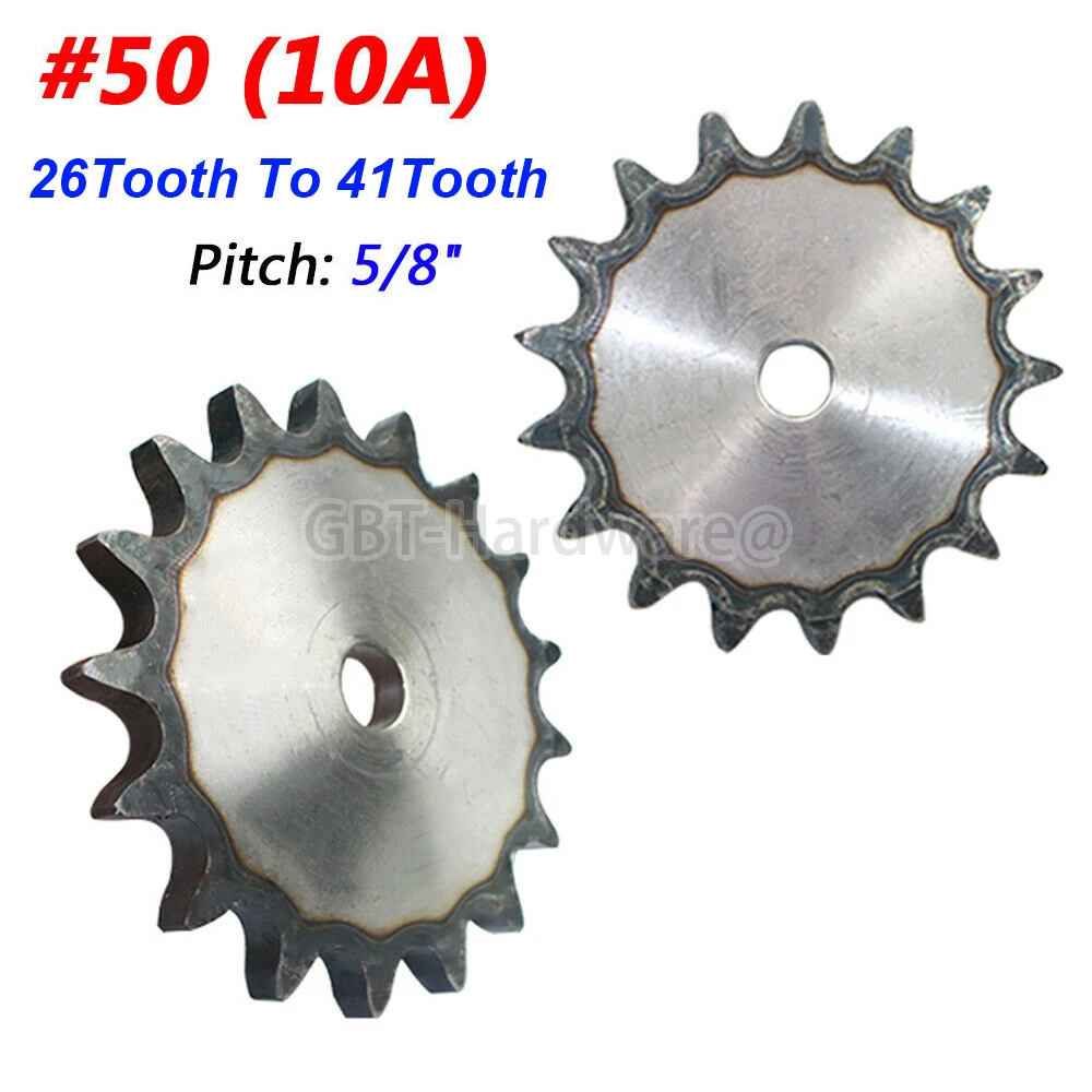 26T - 41T Pitch 5/8" Flat Chain Sprockets Fit For #50 (10A) Simplex Roller Chains A3 Steel Case Hardened Bicycle Motorcycle CNC
26T - 41T Pitch 5/8" Flat Chain Sprockets Fit For #50 (10A) Simplex Roller Chains A3 Steel Case Hardened Bicycle Motorcycle CNC