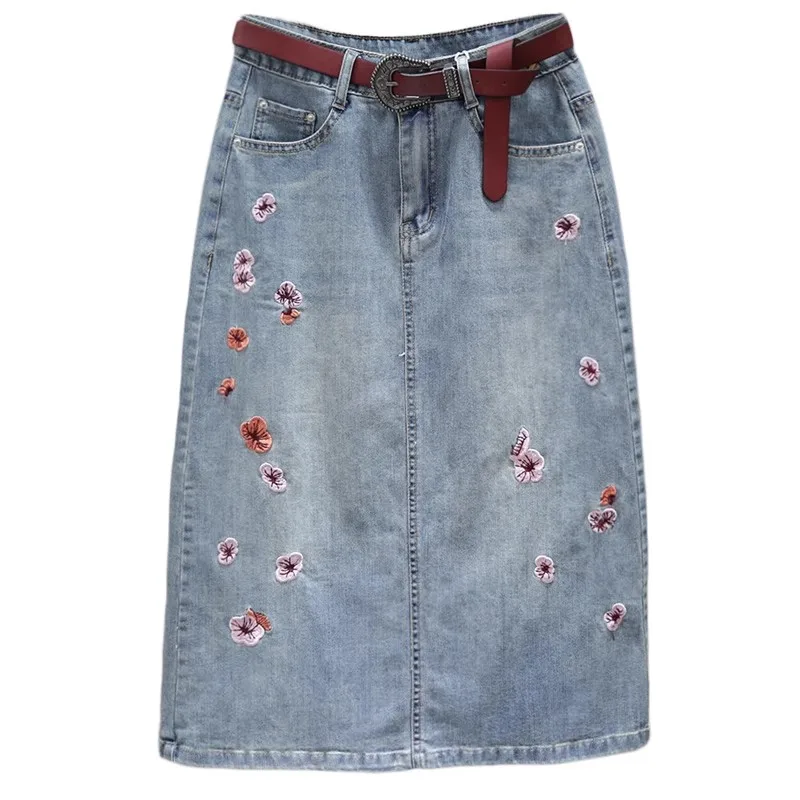 2023 Spring Summer Stylish Denim Skirt For Women's Clothing Streetwear Embroidery A-line Back Slit Wrap Jeans Skirt AC689
2023 Spring Summer Stylish Denim Skirt For Women's Clothing Streetwear Embroidery A-line Back Slit Wrap Jeans Skirt AC689