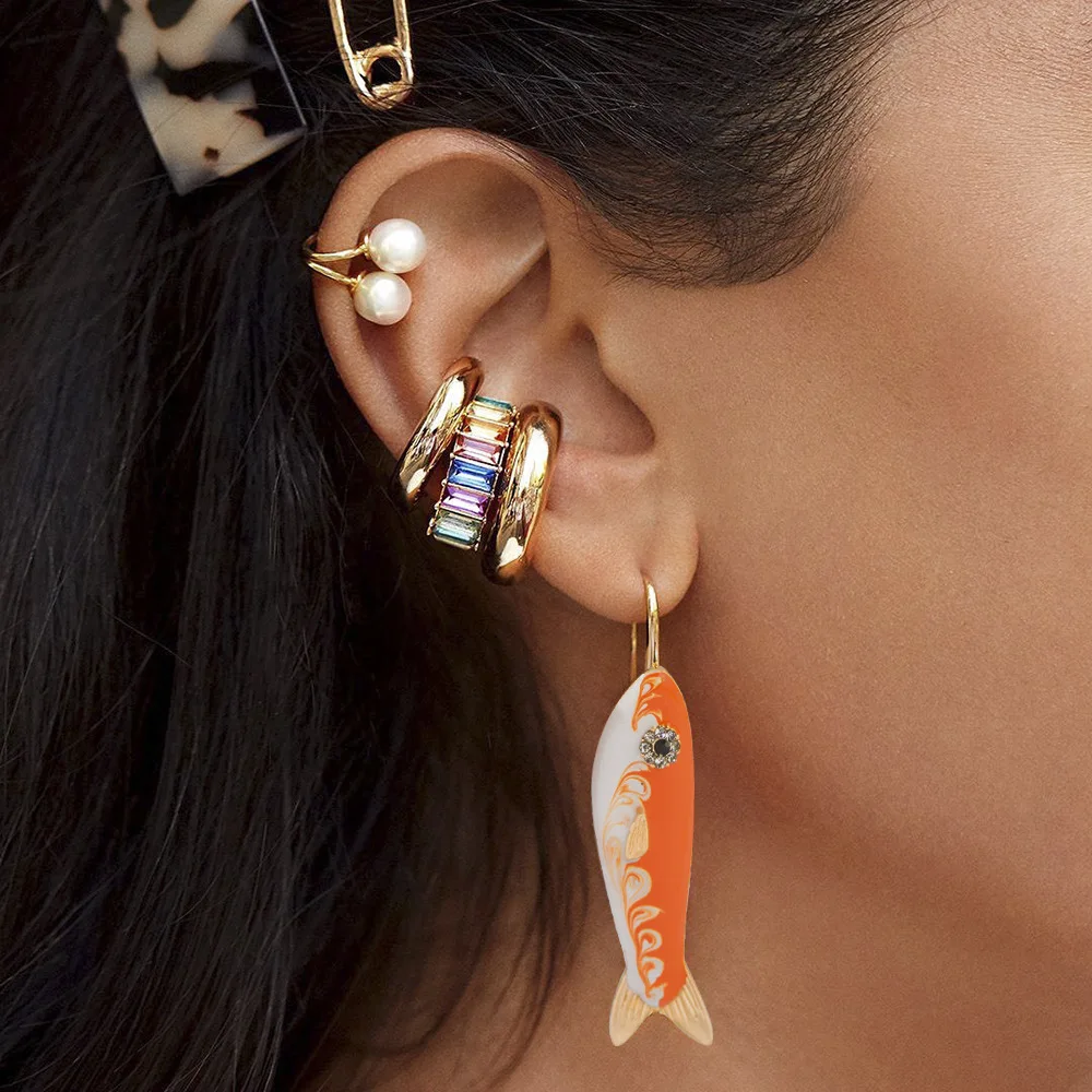 New Good Luck Carp Cute Red Carp Stud Earrings for Women Enamel Colorful Charm Mini Ear Studs Jewelry Accessories Gift Fashion
New Good Luck Carp Cute Red Carp Stud Earrings for Women Enamel Colorful Charm Mini Ear Studs Jewelry Accessories Gift Fashion