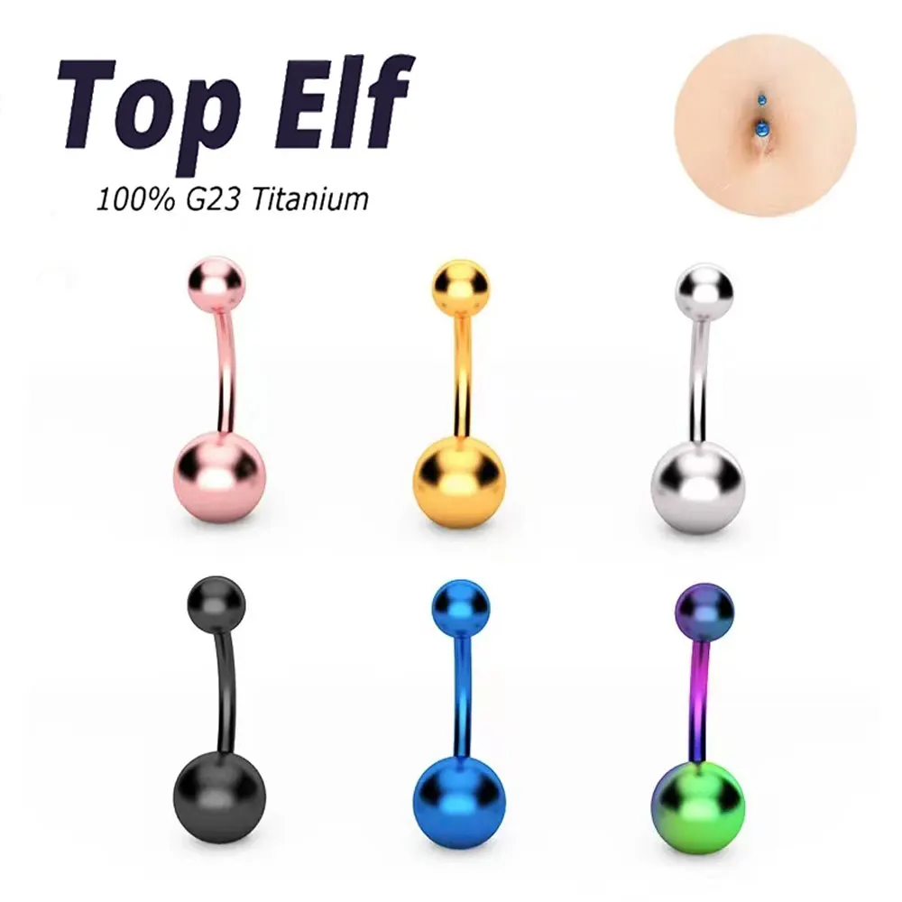 ASTM F136 G23 Titanium 14G Belly Button Rings Fashion Body Piercing Navel Ring Highly Polishing Threaded Piercing Jewelry
ASTM F136 G23 Titanium 14G Belly Button Rings Fashion Body Piercing Navel Ring Highly Polishing Threaded Piercing Jewelry