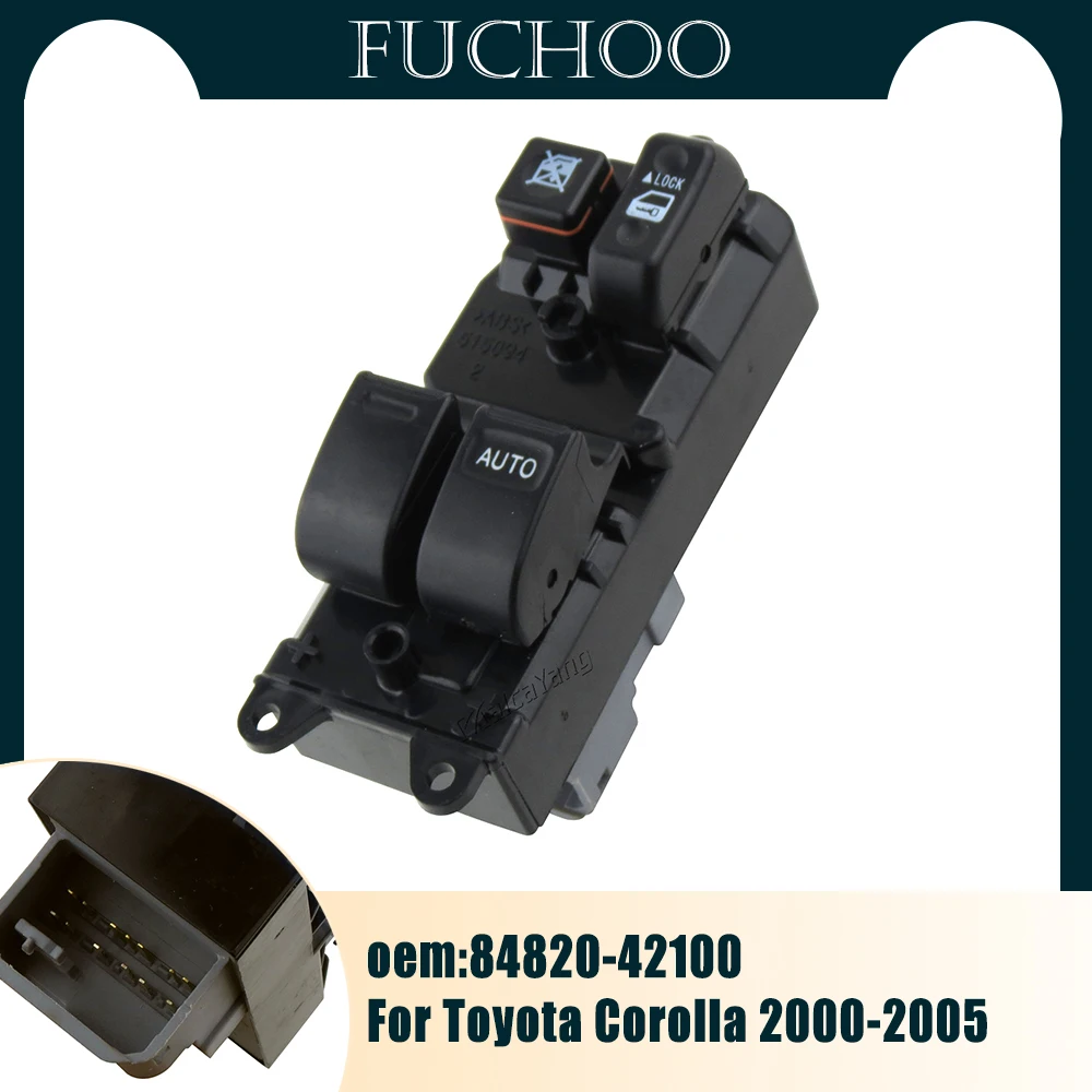 For Toyota Corolla 2000-2005 Front Right Two-door Power Window Switch Car Accessories Right Drive 84820-42100
For Toyota Corolla 2000-2005 Front Right Two-door Power Window Switch Car Accessories Right Drive 84820-42100