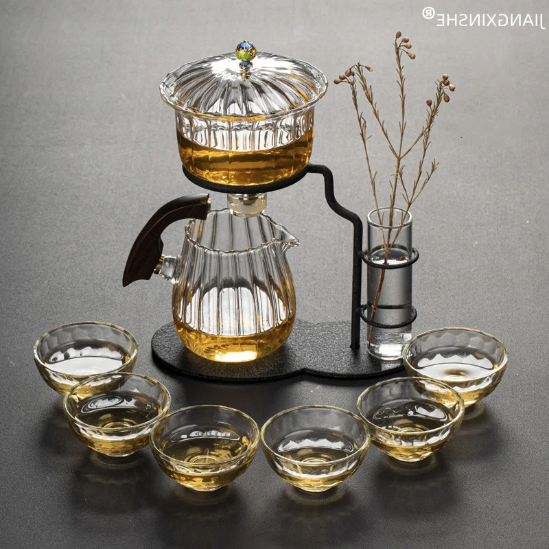 Creative Flower Arrangement Teapot Glass Lazy Automatic Making Household Pu'er Scented Kung Fu Tea Set Infuser Drinking
Creative Flower Arrangement Teapot Glass Lazy Automatic Making Household Pu'er Scented Kung Fu Tea Set Infuser Drinking