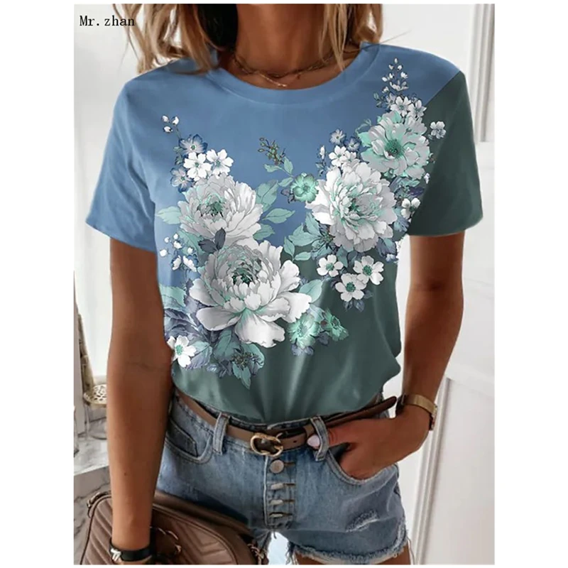 2022 Fashion Women's T-Shirts Floral Pattern 3D Printing T-Shirts Loose Breathable Plus Size Shirts Mexico Cheap Wholesale Women
2022 Fashion Women's T-Shirts Floral Pattern 3D Printing T-Shirts Loose Breathable Plus Size Shirts Mexico Cheap Wholesale Women