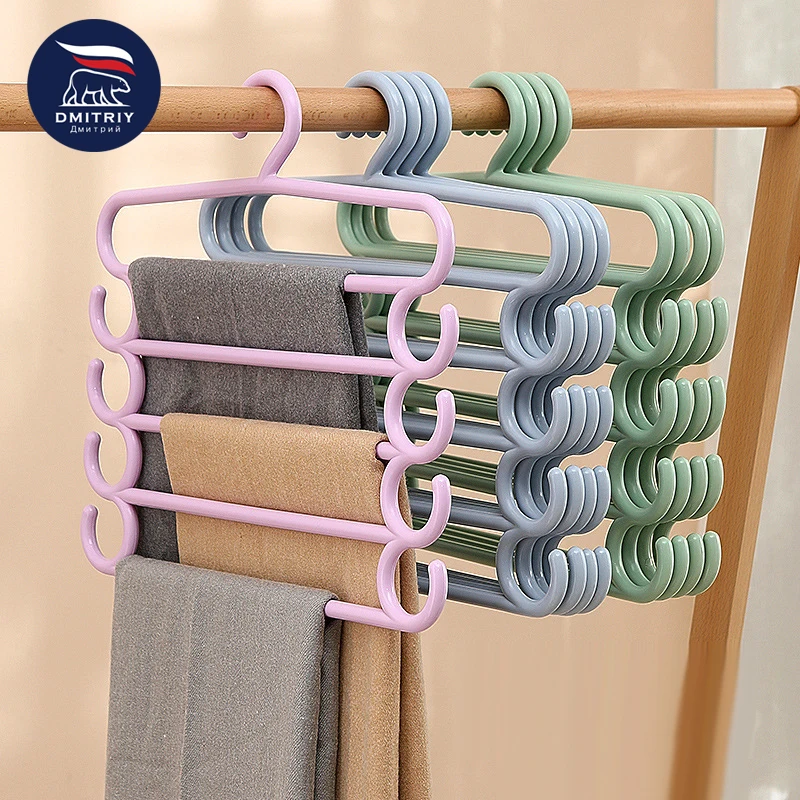 

Dmitriy 5 Layers Multifunction Pants Towel Scarfs Racks Clothes Hangers Trousers Hangers Holders Closet Storage Organizers