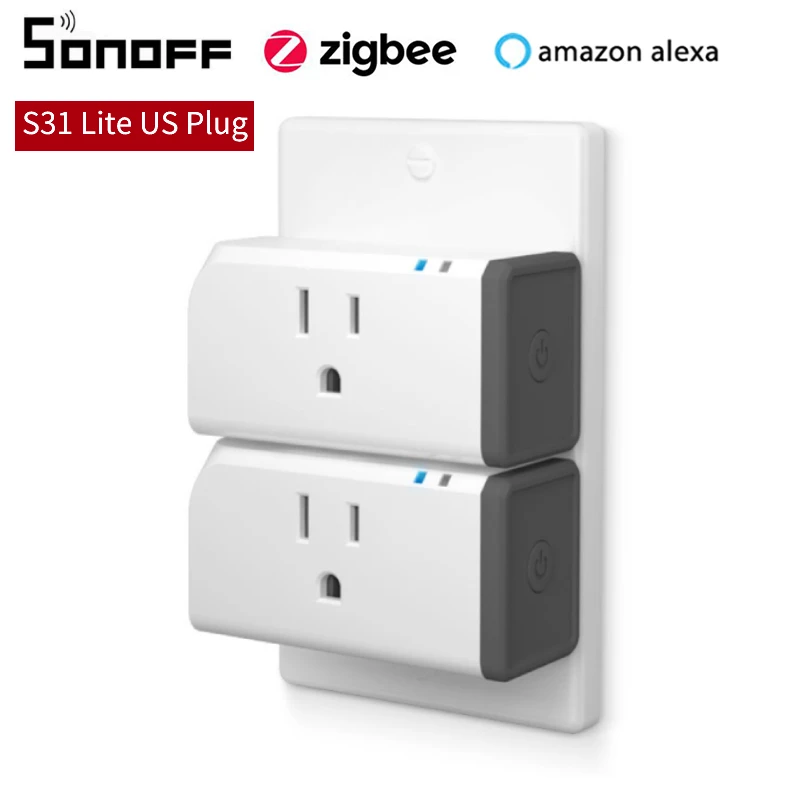 

SONOFF Zigbee S31 Lite 15A US Smart Socket APP Remote Control Timer Smart Home Switch for SmartThings Hub Sonoff ZBBridge Alexa