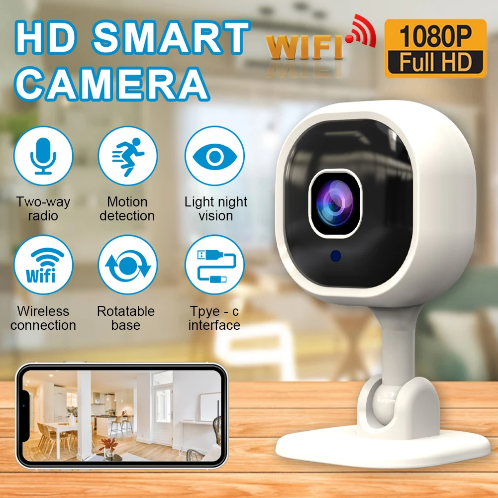Mini WiFi Camera 1080P Infrared Night Vision Camera Motion Detection Two-way Audio Home Security Protection Baby Monitor Camera
Mini WiFi Camera 1080P Infrared Night Vision Camera Motion Detection Two-way Audio Home Security Protection Baby Monitor Camera