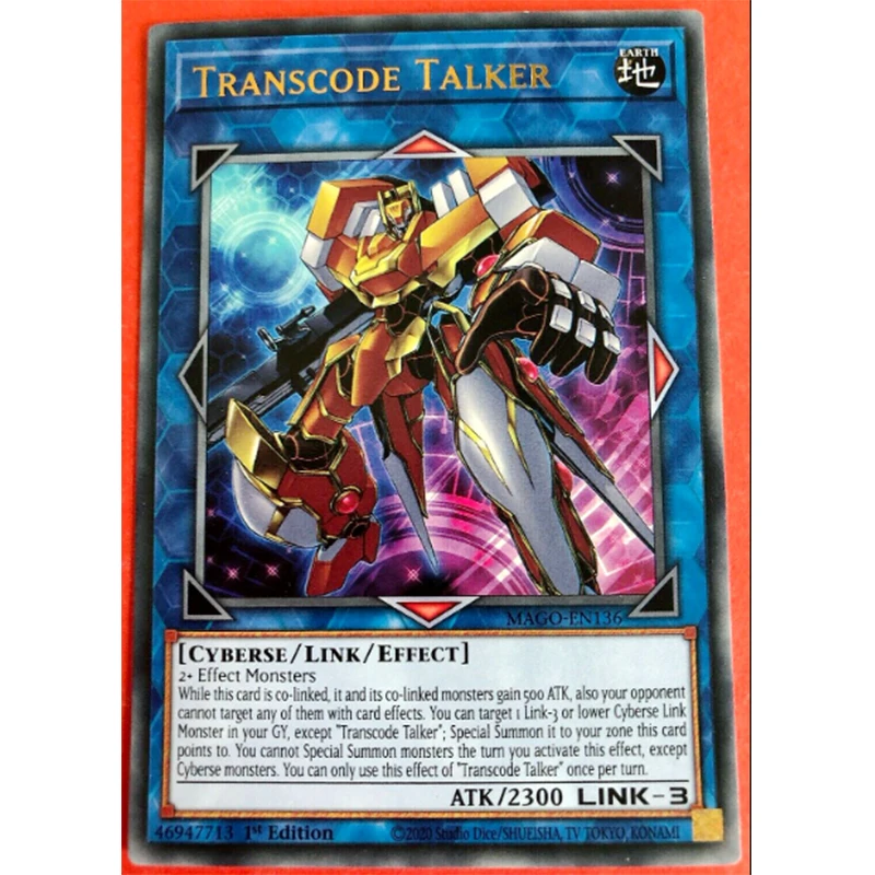 TAKARA TOMY Yu-Gi-Oh Card MAGO-EN136 Transcode Talker английская версия Yugioh игровая коллекция карт
TAKARA TOMY Yu-Gi-Oh Card MAGO-EN136 Transcode Talker английская версия Yugioh игровая коллекция карт