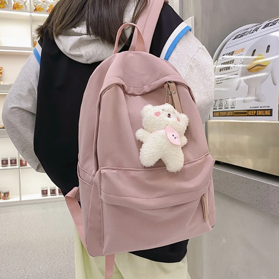 

Cute School Backpack Purses for Teenagers Girls Women Nylon Softback Book Bagpack Fashion Travel Rucksack Satchel Sac A Dos