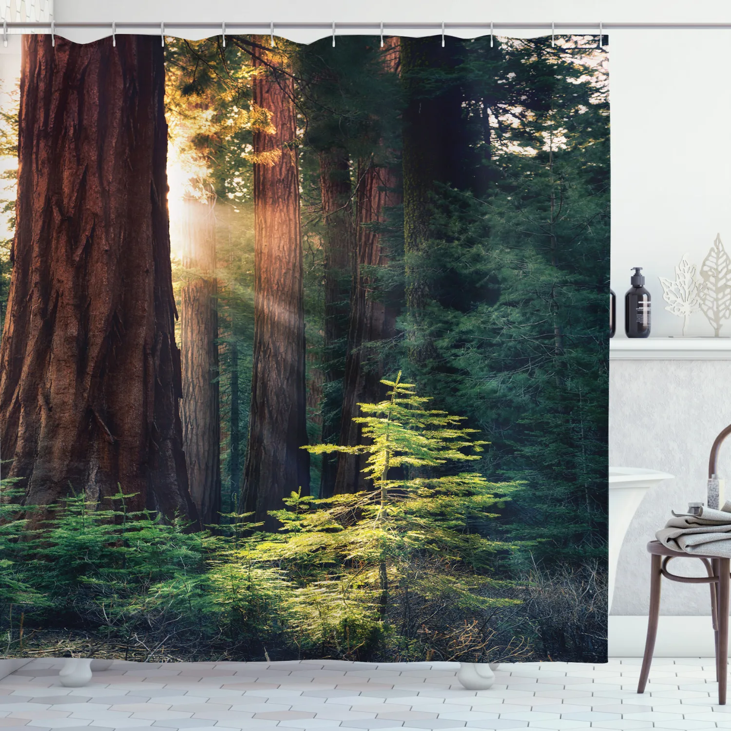 National Parks Shower Curtain, Morning Sunlight in Wilderness Yosemite Sierra Nevada United States Nature, Fabric Bathroom Set w
National Parks Shower Curtain, Morning Sunlight in Wilderness Yosemite Sierra Nevada United States Nature, Fabric Bathroom Set w