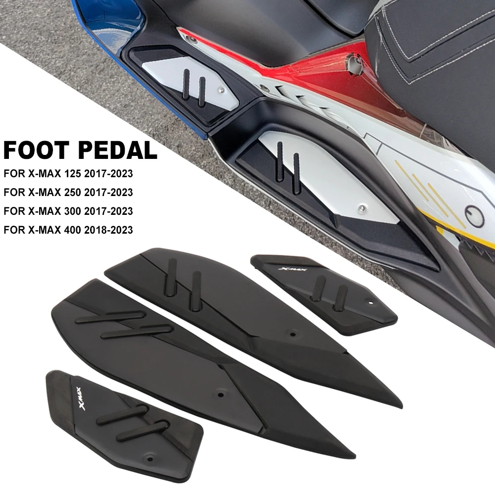 

Подножки для мотоцикла XMAX 125 250 300 400 2018-2023, передние и задние колышки, Модифицированная педаль из алюминиевого сплава, противоскользящая подножка