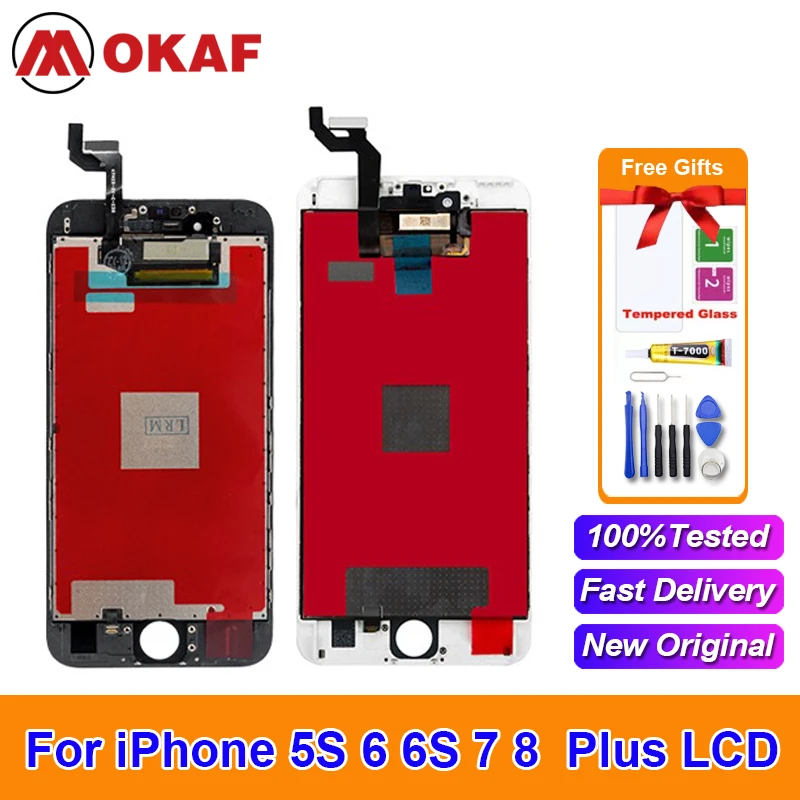 OKANFU Original 1:1 OEM LCD Display For iPhone 6 7 8 6S Plus Screen 3D Touch Digitizer Assembly Mobile Phone Repair Replace
OKANFU Original 1:1 OEM LCD Display For iPhone 6 7 8 6S Plus Screen 3D Touch Digitizer Assembly Mobile Phone Repair Replace