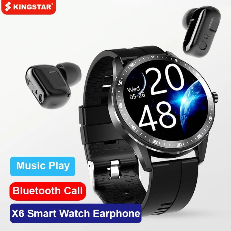 X6 2In1 Smart Watch TWS Bluetooth Earphone Heart Rate Blood Pressure Monitor Fitness Clock Sports Smartwatch For Android IOS
X6 2In1 Smart Watch TWS Bluetooth Earphone Heart Rate Blood Pressure Monitor Fitness Clock Sports Smartwatch For Android IOS