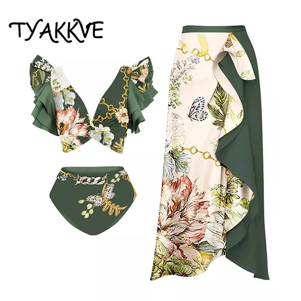 TYAKKVE High Waist Bikinis 2023 Swimsuit Bikini Set Vintage Ruffle Swimwear Woman 3 Piece Bath Suit Cover-ups Beachwear Dress
TYAKKVE High Waist Bikinis 2023 Swimsuit Bikini Set Vintage Ruffle Swimwear Woman 3 Piece Bath Suit Cover-ups Beachwear Dress