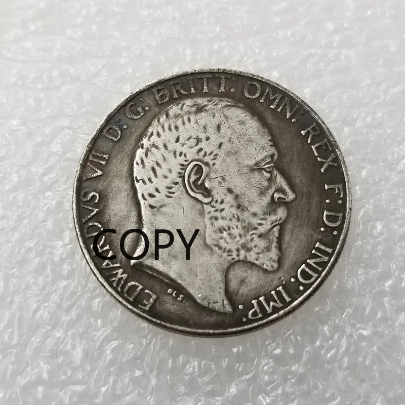 1905 British Brass Silver Plated Silver Round Imitation Commemorative Coin Collectible Replica
1905 British Brass Silver Plated Silver Round Imitation Commemorative Coin Collectible Replica