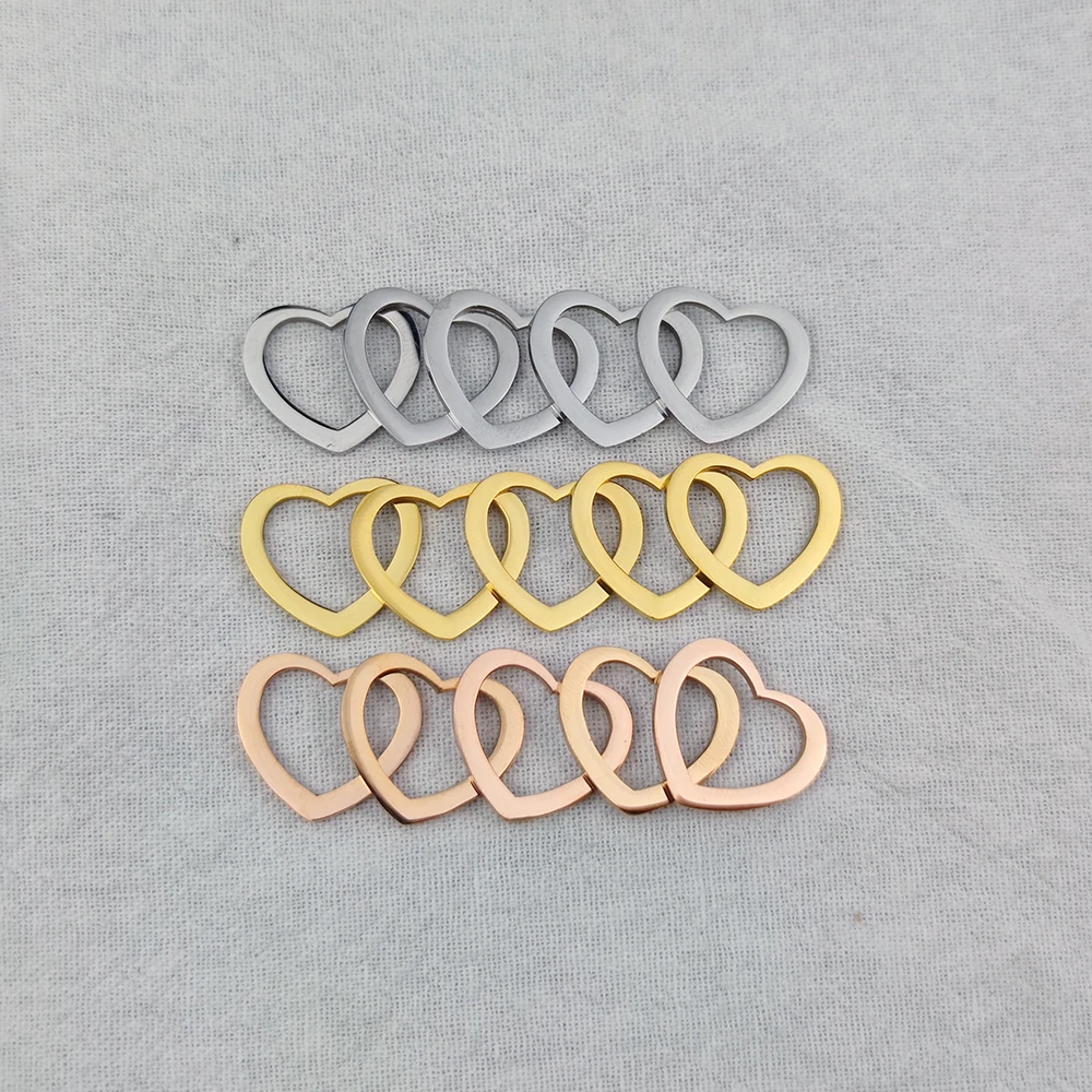 5pcs Heart Pendants Stainless Steel Charms Keychain Jewelry Making Supplies Wholesale Women Necklaces Bracelets Diy Accessories
5pcs Heart Pendants Stainless Steel Charms Keychain Jewelry Making Supplies Wholesale Women Necklaces Bracelets Diy Accessories