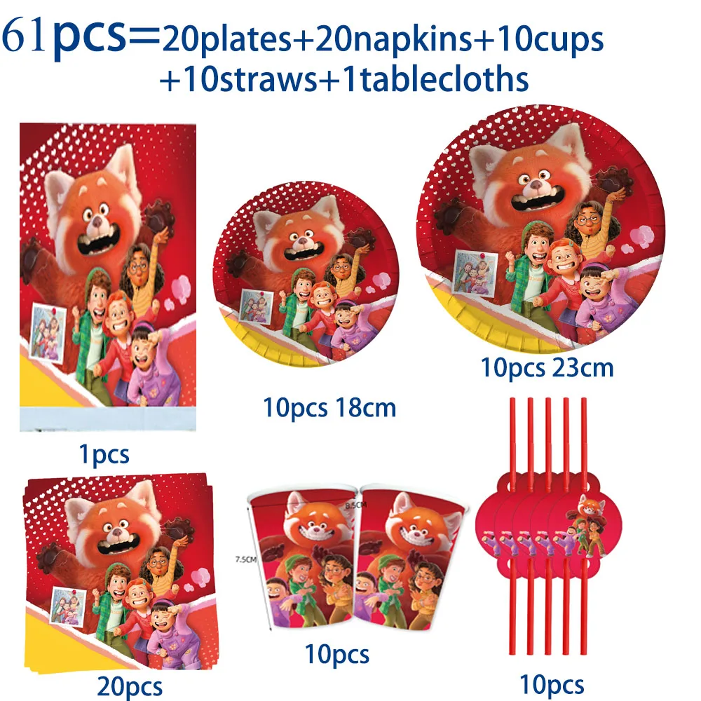 61pcs Disposable Bigger Plates Cups Straws Flags Turning Red Disaposable Tableware Party Favors Birthday Party Decorations
61pcs Disposable Bigger Plates Cups Straws Flags Turning Red Disaposable Tableware Party Favors Birthday Party Decorations