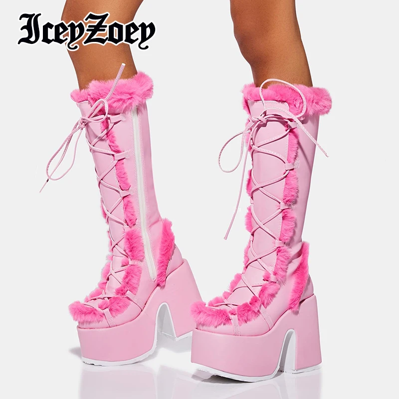 IceyZoey Big Size 34-45 Women High Heel Boots Platform Thick Heel Winter Shoes For Women Club Female Long Boots Ladies
IceyZoey Big Size 34-45 Women High Heel Boots Platform Thick Heel Winter Shoes For Women Club Female Long Boots Ladies