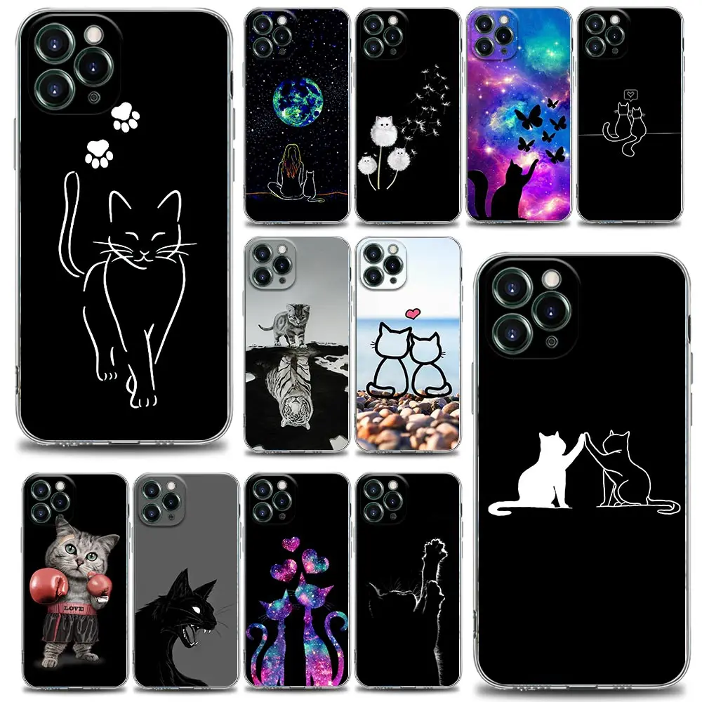 Funny Cat Shell Case for iPhone 11 12 13 14 Pro Max Mini SE XR XS X 7 8 Plus Transparent Cover Funda Cartoon Cute Black Line Cat
Funny Cat Shell Case for iPhone 11 12 13 14 Pro Max Mini SE XR XS X 7 8 Plus Transparent Cover Funda Cartoon Cute Black Line Cat