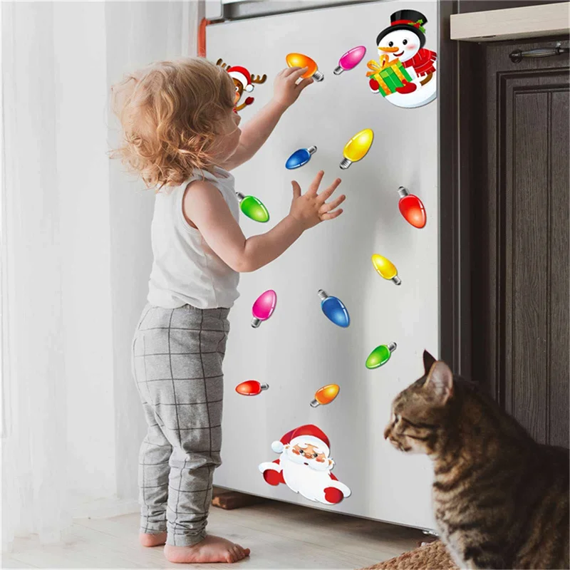 Christmas Car Refrigerator Decoration Reflective Bulb Light Shaped Magnets Stickers Magnetic Wires Ornaments Set Xmas Home Decor
Christmas Car Refrigerator Decoration Reflective Bulb Light Shaped Magnets Stickers Magnetic Wires Ornaments Set Xmas Home Decor