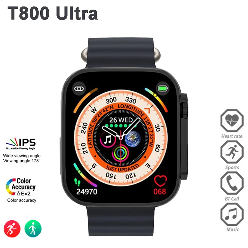 New Watch T800 Ultra Smart Watch Series T800 Women Men Bluetooth Call Heart Rate 1.99 Inch Wireless Charging PK i7 Pro Max
New Watch T800 Ultra Smart Watch Series T800 Women Men Bluetooth Call Heart Rate 1.99 Inch Wireless Charging PK i7 Pro Max