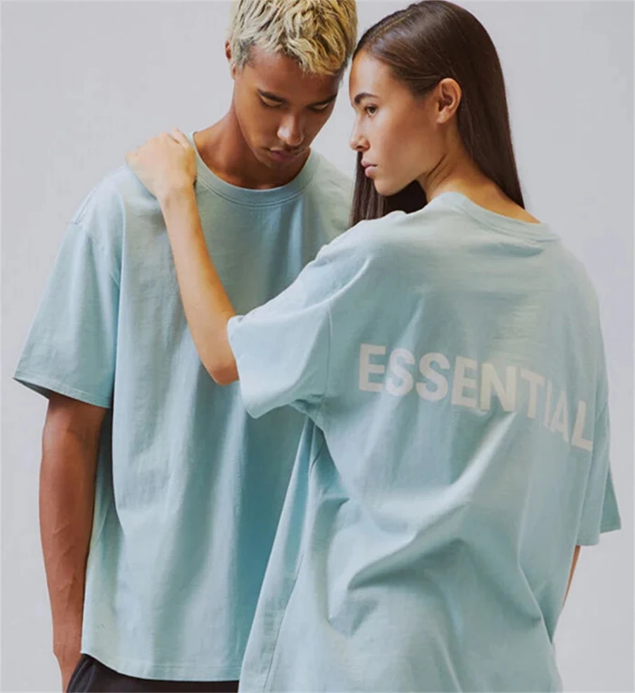 Oversize Essentials T-Shirt Men and Women Loose Quality T -Shirts Summer Hip-Hop Movement Cotton Shirts | Мужская одежда