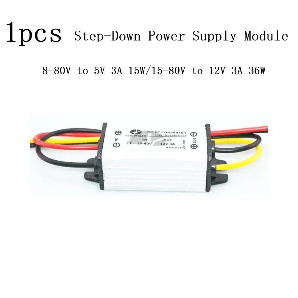 DC/DCStep Down Regulator 15-80 To 12V 3A 36W Step Down Car Power Supply Adapter Switching DC Voltage Regulator
DC/DCStep Down Regulator 15-80 To 12V 3A 36W Step Down Car Power Supply Adapter Switching DC Voltage Regulator