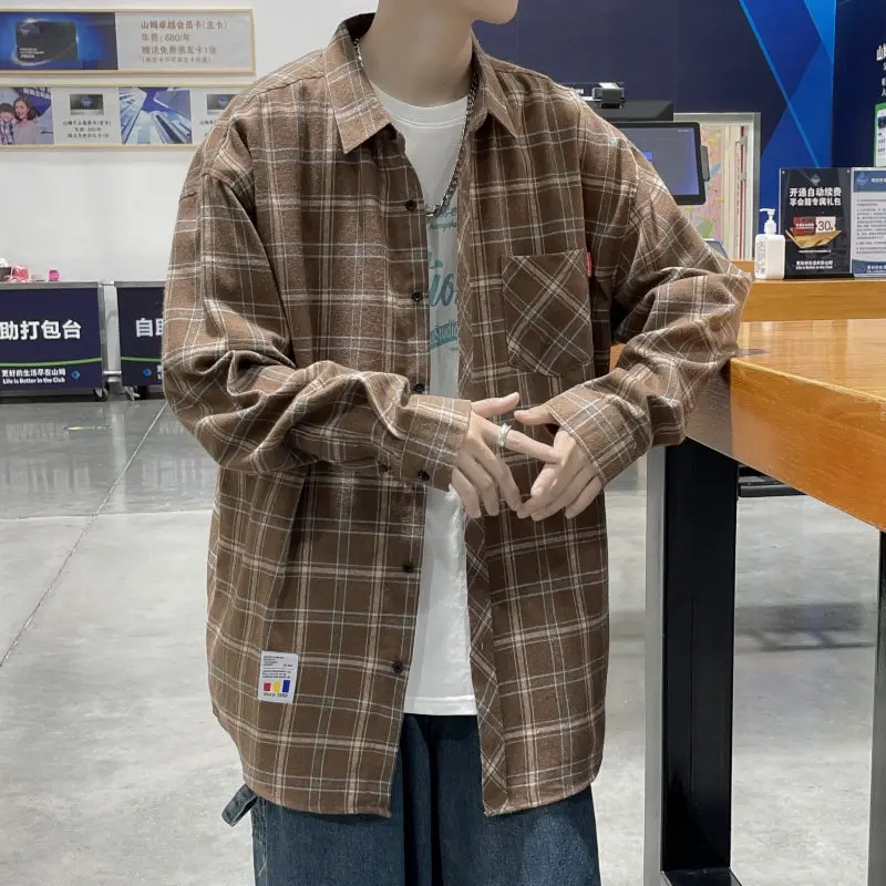 Harajuku Plaid Shirt Men Hip Hop Flannel Checked Over Size Shirts High Quality Spring New Oversize Streetwear Retro Blouses
Harajuku Plaid Shirt Men Hip Hop Flannel Checked Over Size Shirts High Quality Spring New Oversize Streetwear Retro Blouses