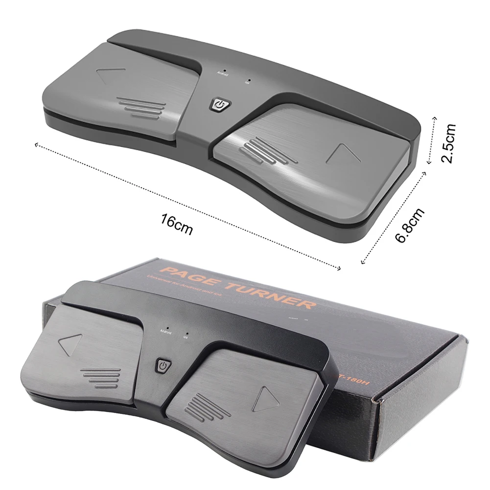 Smart Turner Pedal Wireless Page 16x6.8x2.5cm 4.0 Bluetooth 90 Days MIDI Commands With User Guide Reading Sheet
Smart Turner Pedal Wireless Page 16x6.8x2.5cm 4.0 Bluetooth 90 Days MIDI Commands With User Guide Reading Sheet