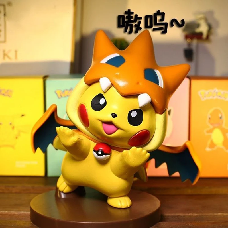 Pokémon Anime Action Figure Kawaii Ornaments Children Toys Pikachu COS Charmander Cloak Modeling Car Items
Pokémon Anime Action Figure Kawaii Ornaments Children Toys Pikachu COS Charmander Cloak Modeling Car Items